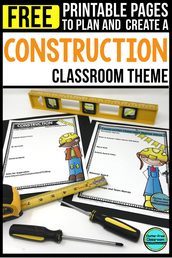 CONSTRUCTION Theme Classroom: If you’re an elementary teacher who is thinking about a building, community, or construction theme then this classroom decor blog post is for you. It’ll make decorating for back to school fun and easy. It’s full of photos, tips, ideas, and free printables to plan and organize how you will set up your classroom and decorate your bulletin boards for the first day of school and beyond. 