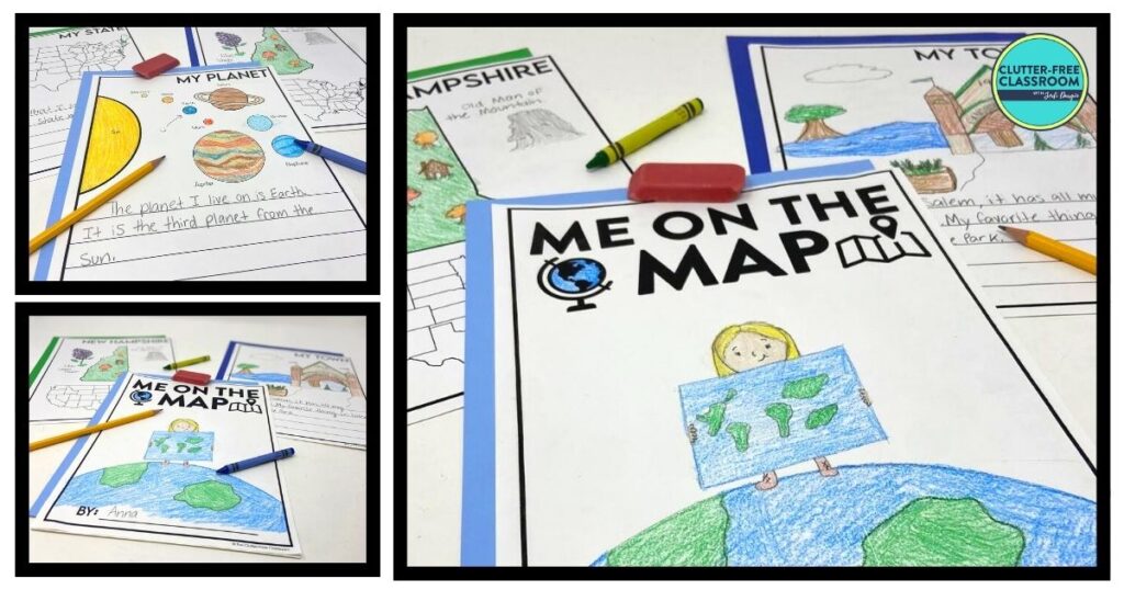 Me on the Map activities for elementary students