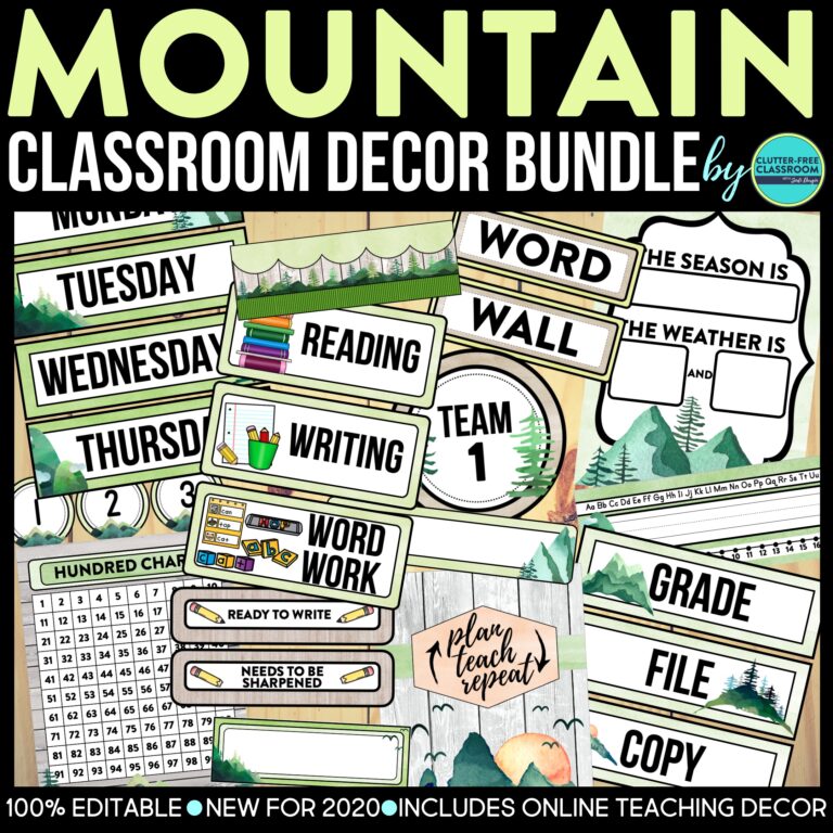 mountain classroom theme bundle