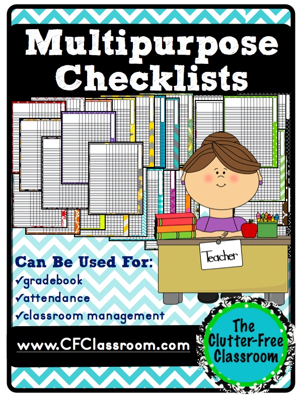 Do you love checklists like the Clutter Free Classroom? Try out these classroom management ideas, strategies, routines, procedures, techniques, tips and more to track data!