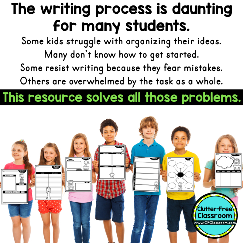 Would you like to improve your students' writing skills? Using graphic organizers for prewriting during the writing process will make it easier for students to organize their thinking and strengthen their writing abilities as well. This post explains how.
