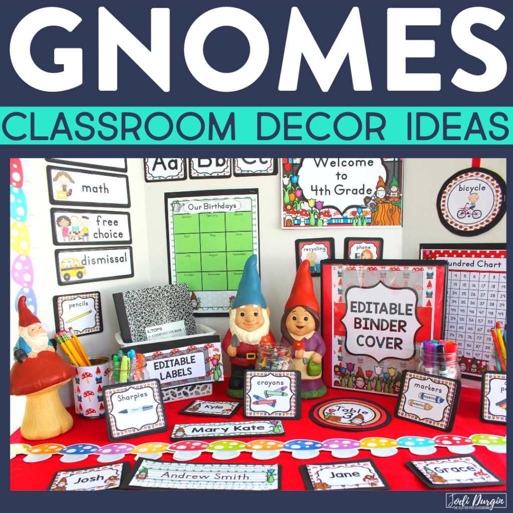 gnome classroom decor ideas