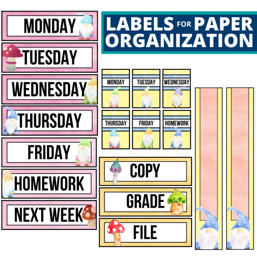 gnome theme labels for paper organization in the classroom