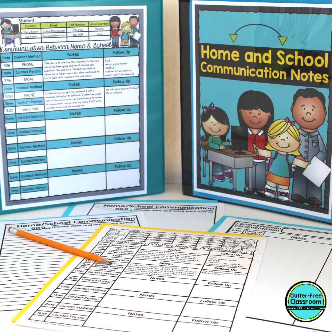 Are you looking for ways to improve positive student behavior and easily communicate with parents daily? Check out these behavior management and parent communication ideas from the Clutter Free Classroom including behavior plans, logs, charts, notes, forms, apps, sheets, tools, websites, and posts. #classroommanagement #clutterfreeclassroom
