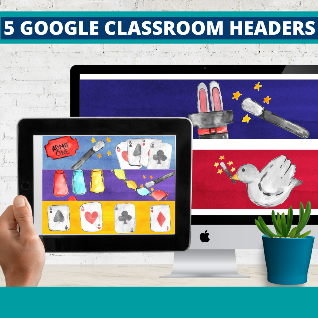 magic classroom themed google classroom headers and google classroom banners