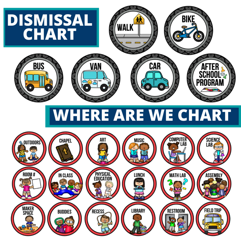 magic theme editable dismissal chart for elementary classrooms with for better classroom