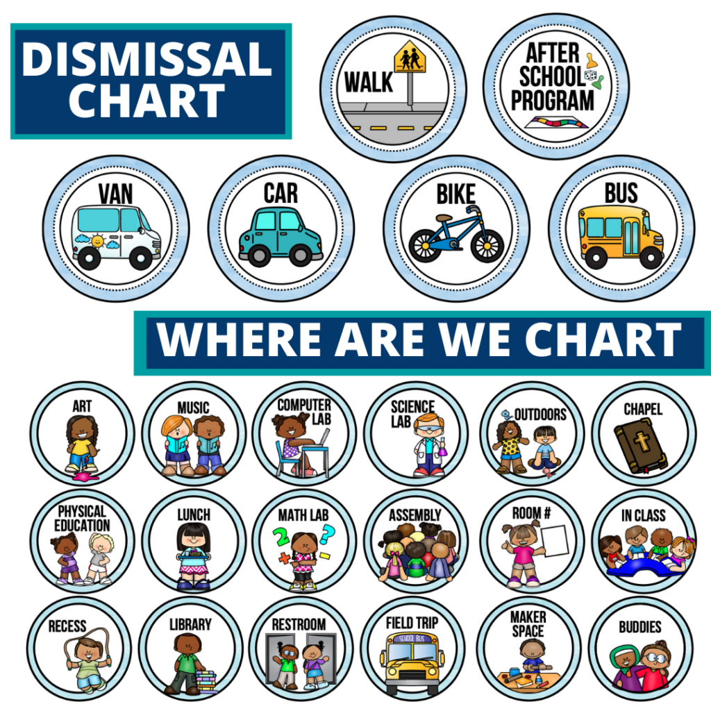 mermaid theme editable dismissal chart for elementary classrooms with for better classroom