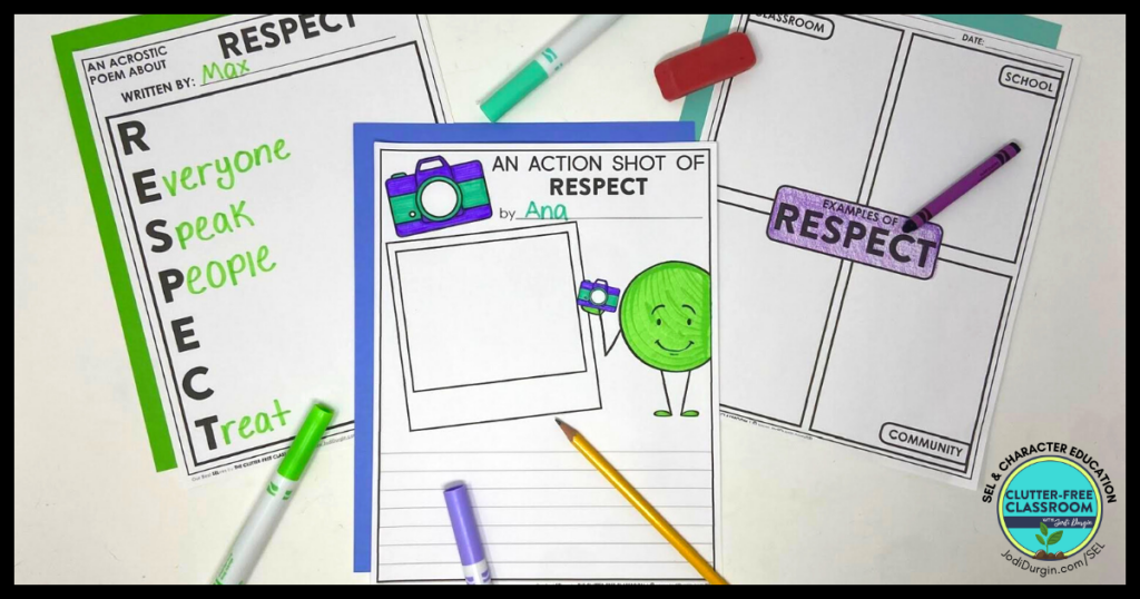 respect acrostic poem and writing activites