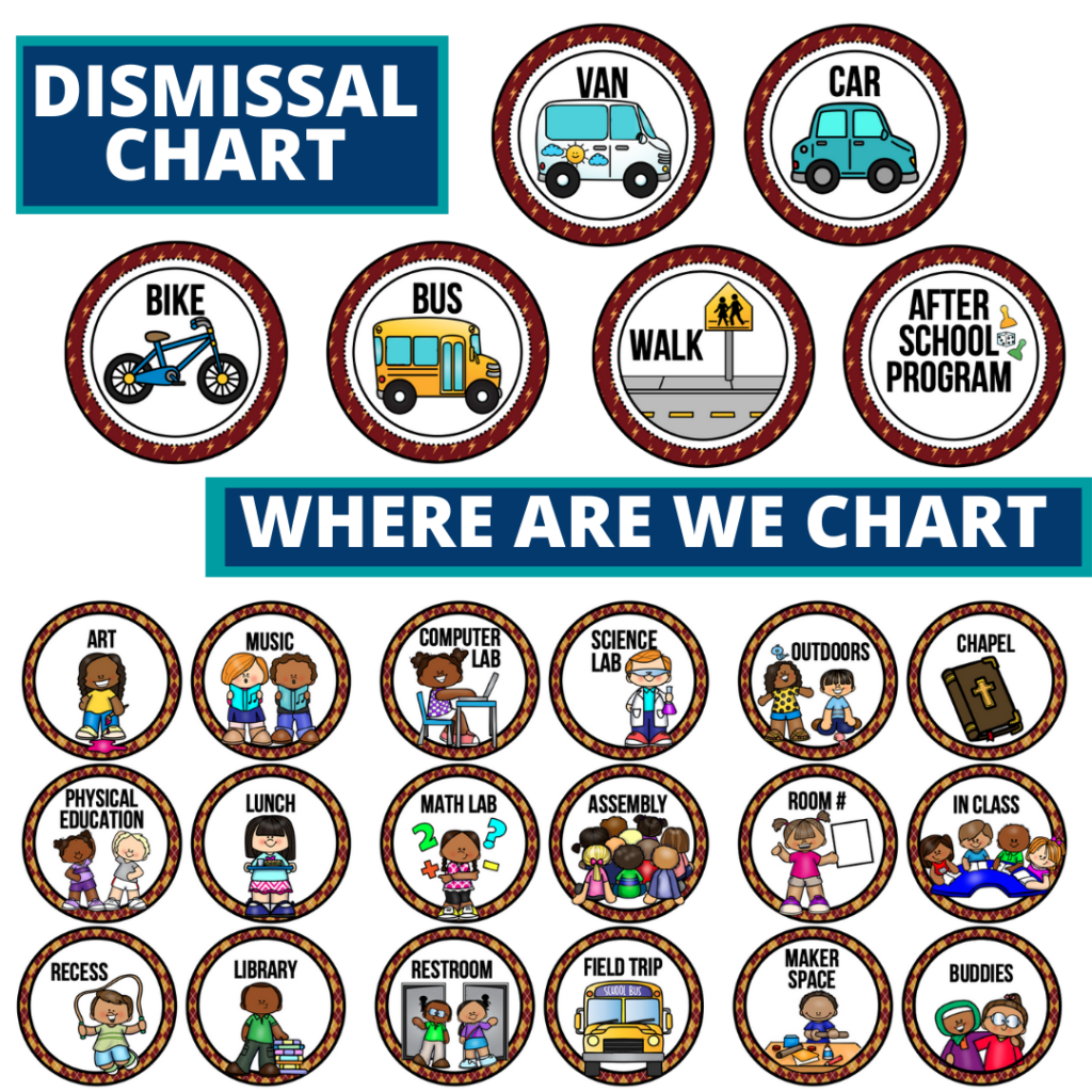 wizard theme editable dismissal chart for elementary classrooms with for better classroom